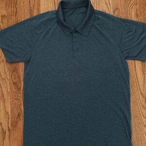 lululemon athletica blue gray Live In Practice Polo Shirt